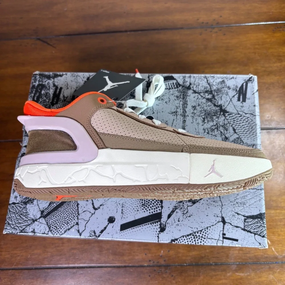 Jordan Day1 E.O. GS 6Y Dark Driftwood Orange EasyOn Sneakers FQ1306-200 NEW